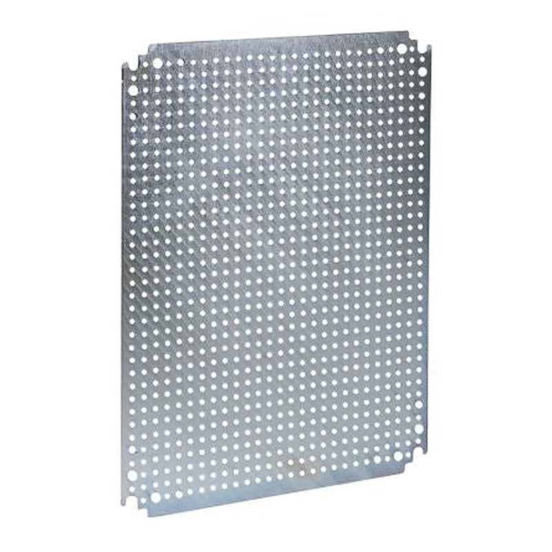 Schneider Electric Galvanised Steel Enclosure Accessory Perforated Mounting Plate, 750mm W, 765 mm L for Use with