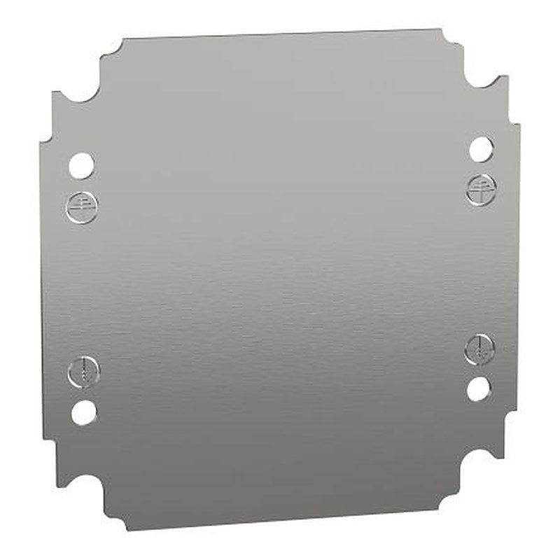 Schneider Electric Galvanised Steel Plain Mounting Plate, 150mm W, 150 mm L for Use with Thalassa, Panelset