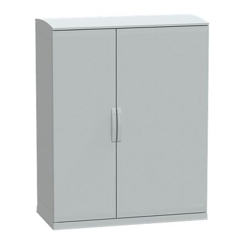 Schneider Electric NSYPLA Series Fibreglass Double Reinforced Polyester 2-Door Floor Standing Enclosure, Opaque Door,