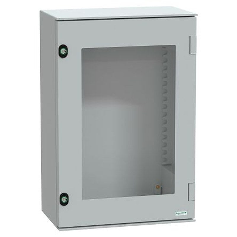 Schneider Electric PanelSeT Series Polyethylene Terephthalate Wall Box, IP66 Transparent Door, 647 mm x 436 mm x 250 mm