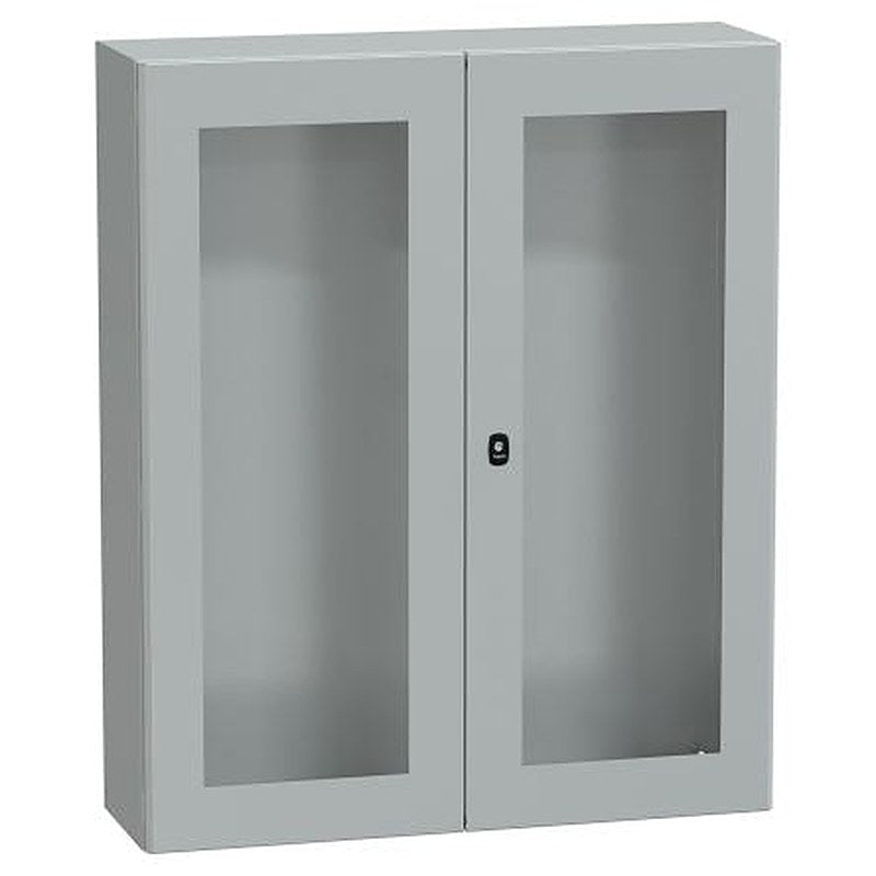 Schneider Electric PanelSeT S3D Series Steel Wall Box, IP55 Transparent Door, 1200 mm x 1000 mm x 300 mm