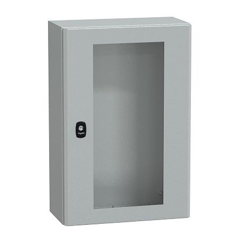 Schneider Electric PanelSeT S3D Series Steel Wall Box, IP66 Transparent Door, 600 mm x 400 mm x 200 mm