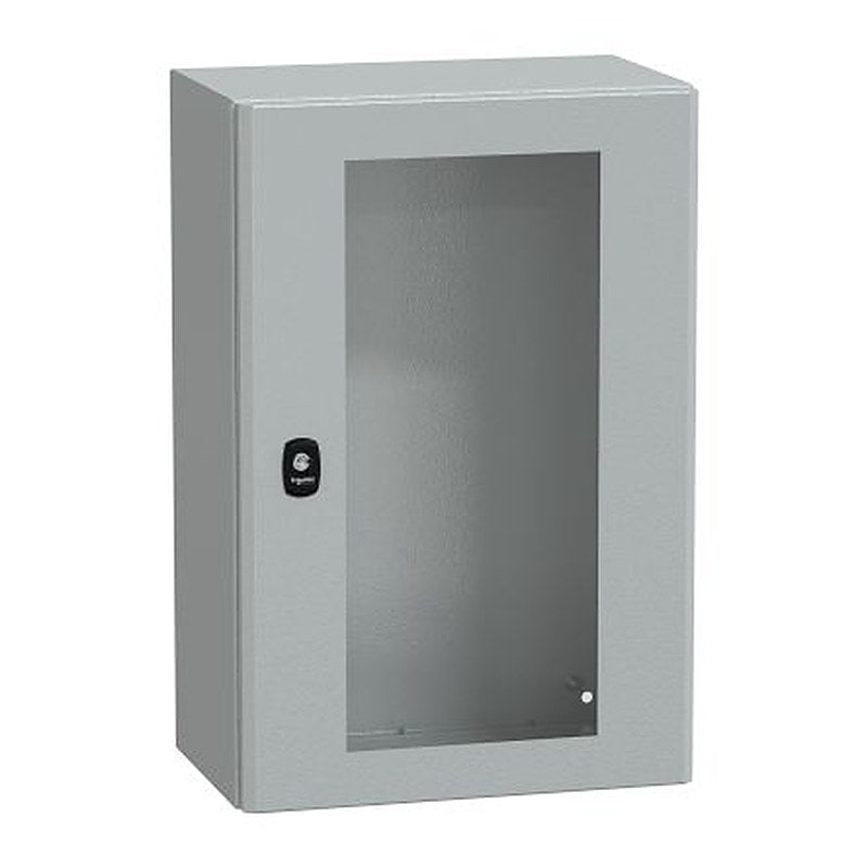 Schneider Electric PanelSeT S3D Series Steel Wall Box, IP66 Transparent Door, 600 mm x 400 mm x 250 mm