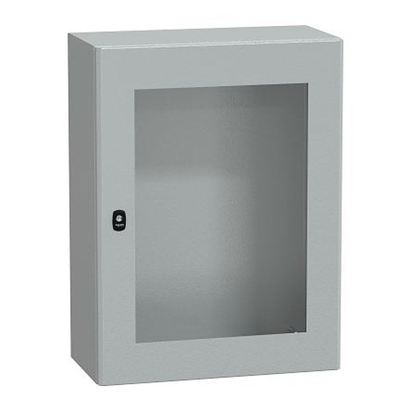 Schneider Electric PanelSeT S3D Series Steel Wall Box, IP66 Transparent Door, 800 mm x 600 mm x 300 mm