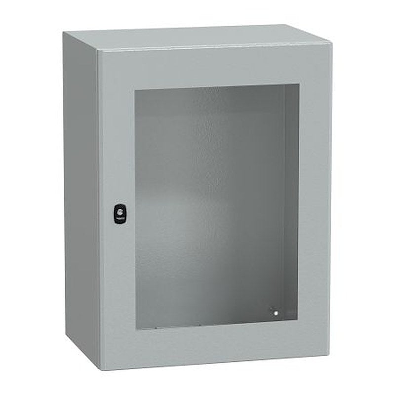 Schneider Electric PanelSeT S3D Series Steel Wall Box, IP66 Transparent Door, 800 mm x 600 mm x 400 mm