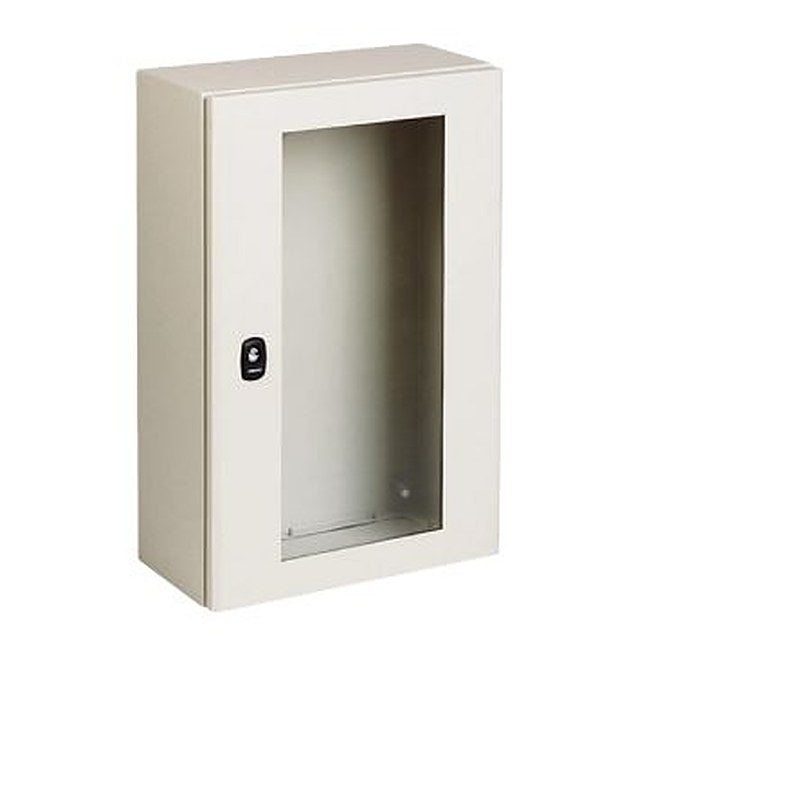 Schneider Electric PanelSeT S3D Series Steel Metal Enclosure, IP66 Transparent Door, 800 mm x 800 mm x 300 mm