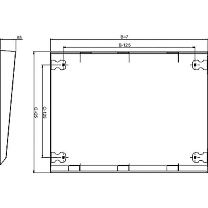 Schneider Electric PanelSeT Accessoires Series Canopy Galvanised Steel Enclosure Canopy, 1.2m W, 85 mm H For Use With