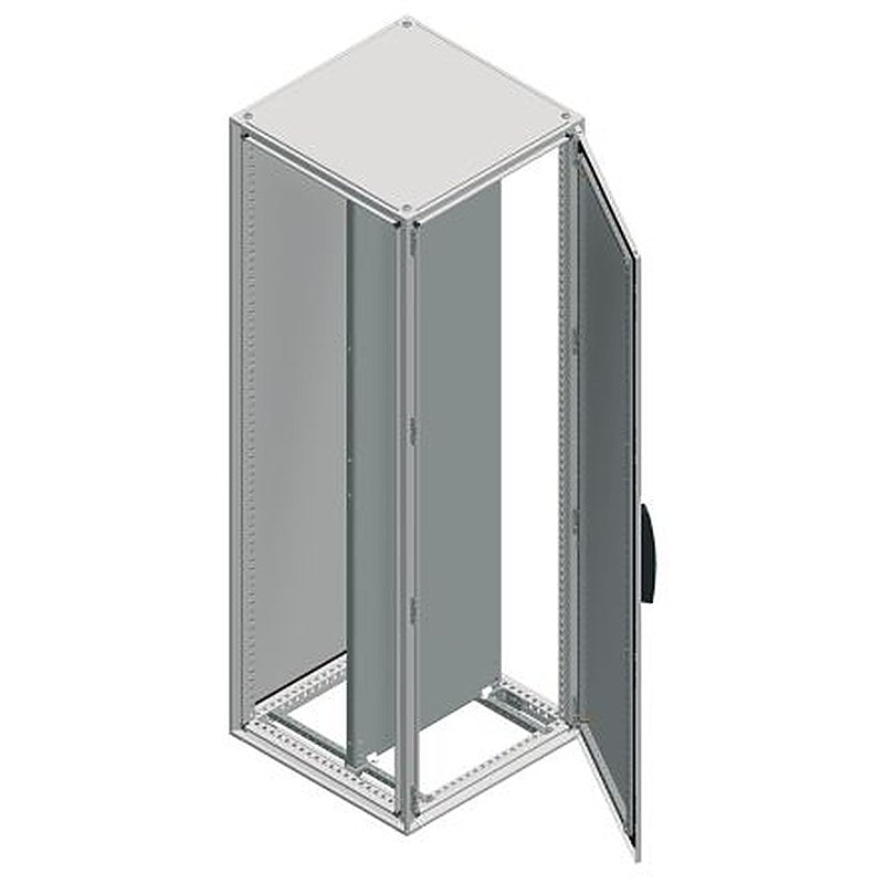 Schneider Electric NSYS Series Sheet Steel 1-Door Floor Standing Enclosure, Plain Door, IP55 400 mm, 800 mm 1800 mm