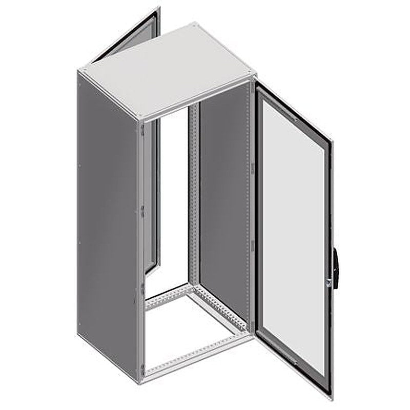 Schneider Electric NSY Series Grey Galvanised Steel Enclosure, IP55, IK08, IK10 Flanged 2000 mm, 800 mm, 600 mm
