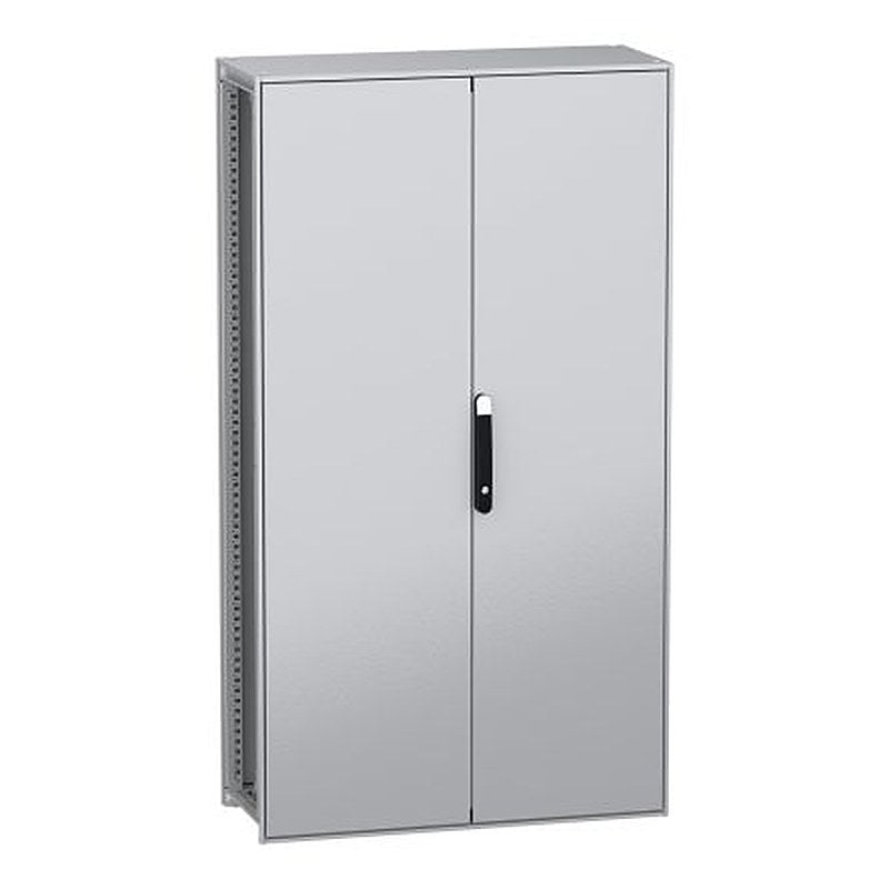 Schneider Electric PanelSeT SFN Series Galvanised Steel 2-Door Floor Standing Enclosure, Plain Door, IP55 400 mm, 1000