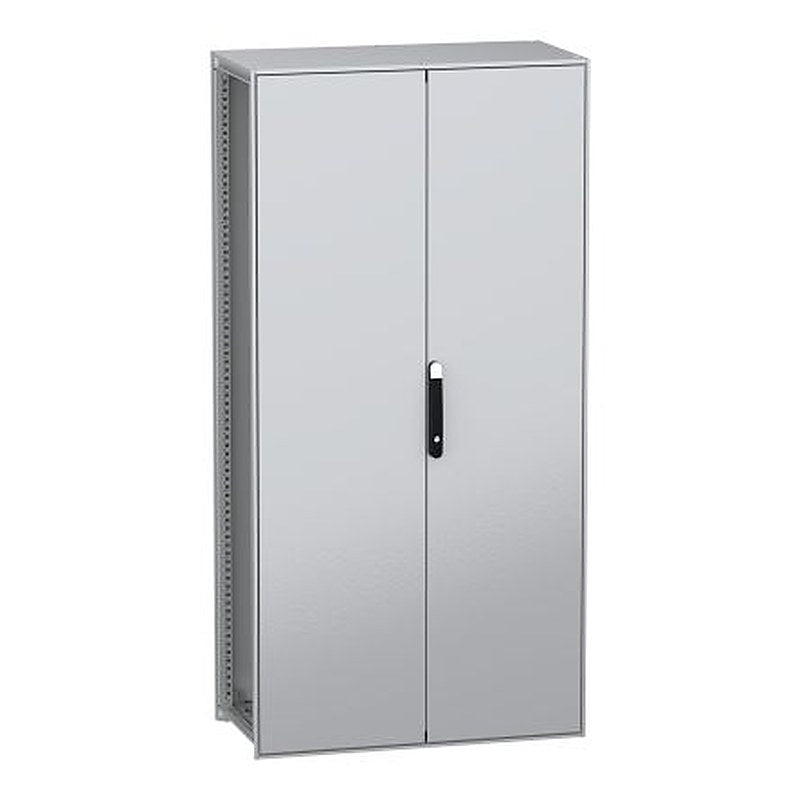 Schneider Electric PanelSeT SFN Series Galvanised Steel 2-Door Floor Standing Enclosure, Plain Door, IP55 500 mm, 1000