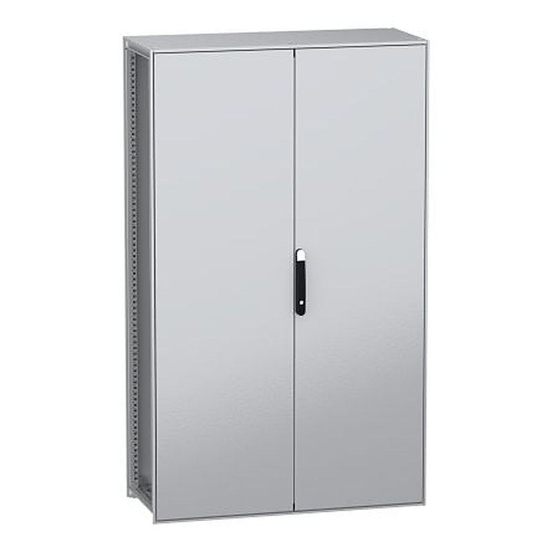 Schneider Electric PanelSeT SFN Series Galvanised Steel 2-Door Floor Standing Enclosure, Plain Door, IP55 500 mm, 1200