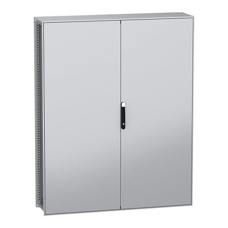 Schneider Electric PanelSeT SFN Series Galvanised Steel 2-Door Floor Standing Enclosure, Plain Door, IP55 400 mm, 1600