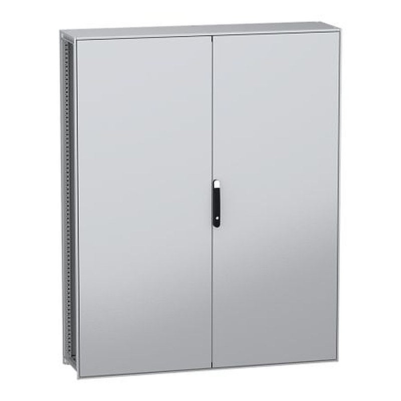 Schneider Electric PanelSeT SFN Series Galvanised Steel 2-Door Floor Standing Enclosure, Plain Door, IP55 400 mm, 1600