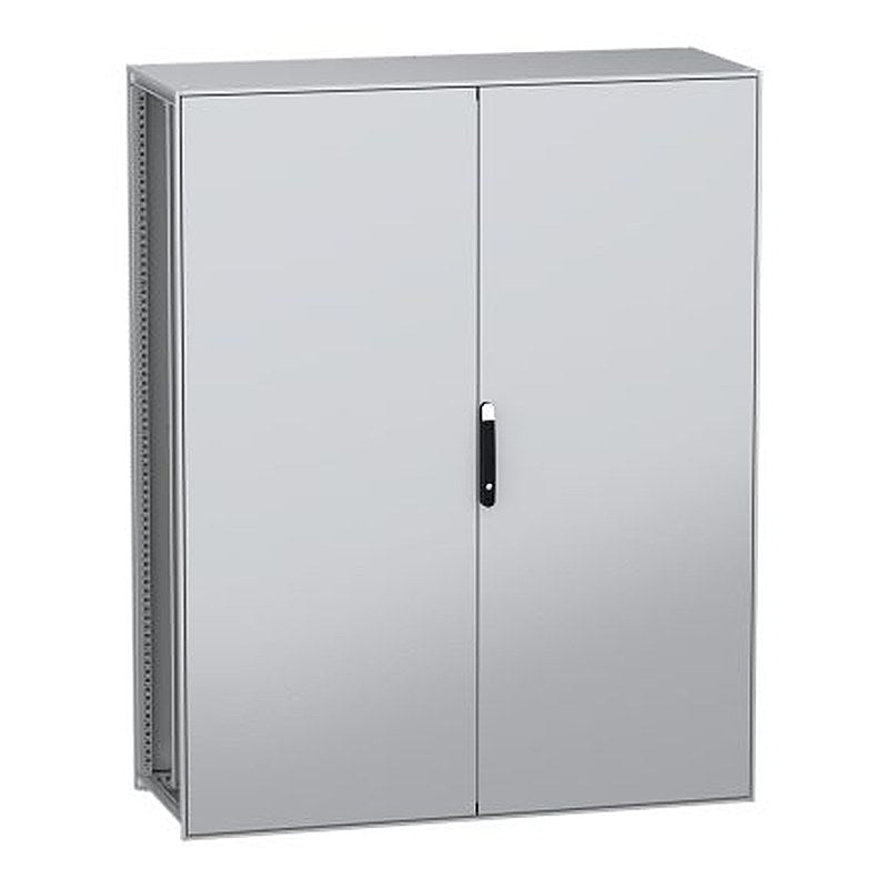 Schneider Electric PanelSeT SFN Series Galvanised Steel 2-Door Floor Standing Enclosure, Plain Door, IP55 600 mm, 1600