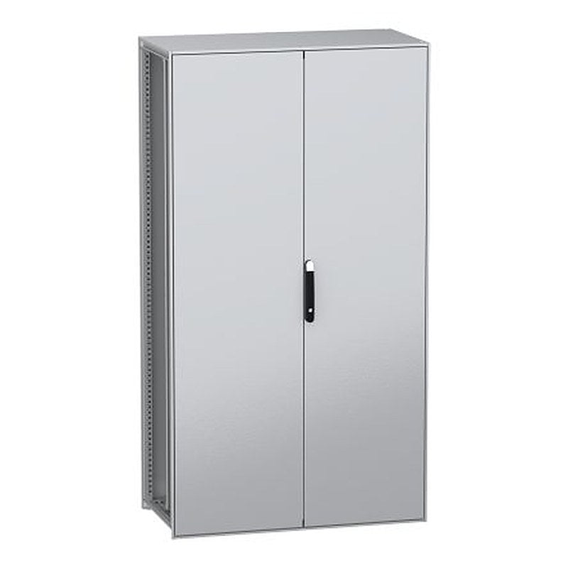 Schneider Electric PanelSeT SFN Series Galvanised Steel 2-Door Floor Standing Enclosure, Plain Door, IP55 600 mm, 1200