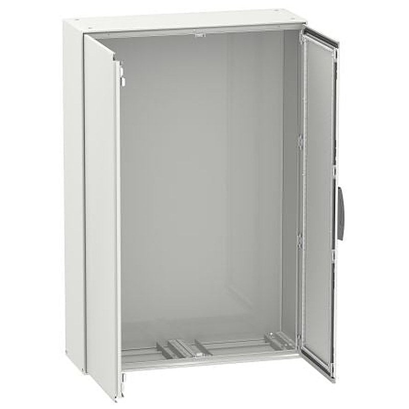 Schneider Electric NSY Series Lockable Door: Sheet Steel RAL 7035 Double Door, 1600 mm H, 1.2m W, 1600 mm L for Use with