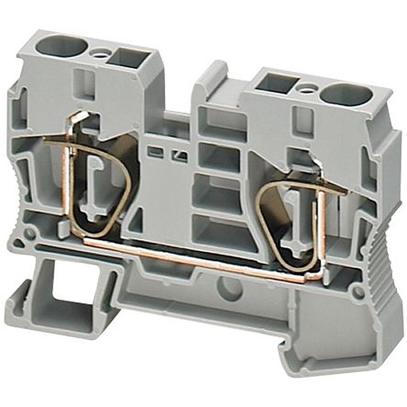 Schneider Electric NSYTRR102 Linergy TR Series Feed Through Terminal Block Grey, 10mm², 1-Level, Spring Terminal, ATEX