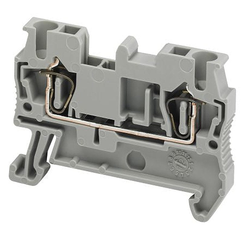 Schneider Electric NSYTRR22 Linergy TR Series Feed Through Terminal Block Grey, 2.5mm², 1-Level, Spring, ATEX