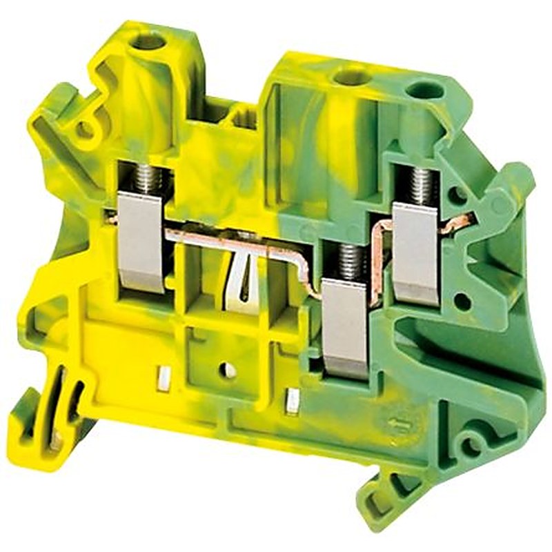 Schneider Electric NSYTRV43PE NSY Series Screw Terminal Green, Yellow, 4mm², 1-Level, Screw