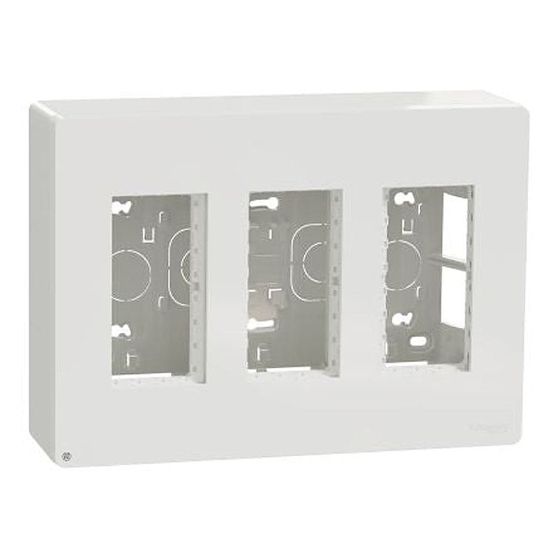 Schneider Electric White ABS Unica Control Station Enclosure - 4 Hole