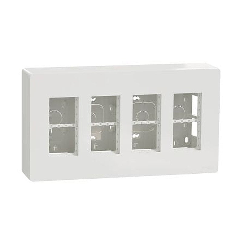 Schneider Electric White ABS Unica Control Station Enclosure - 4 Hole