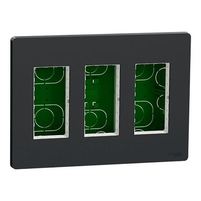 Schneider Electric New Unica Anthracite ABS Back Box Mounting Frame, Flush Mount 165 mm 62 mm