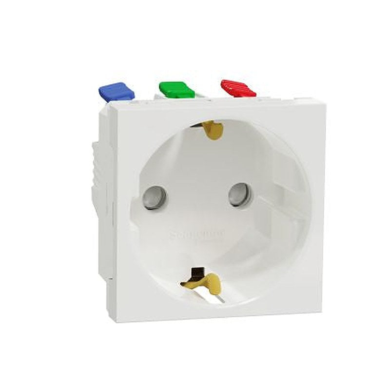 Schneider Electric, Unica IP21D White Socket, 2P+PE, Rated At 16A, 250V