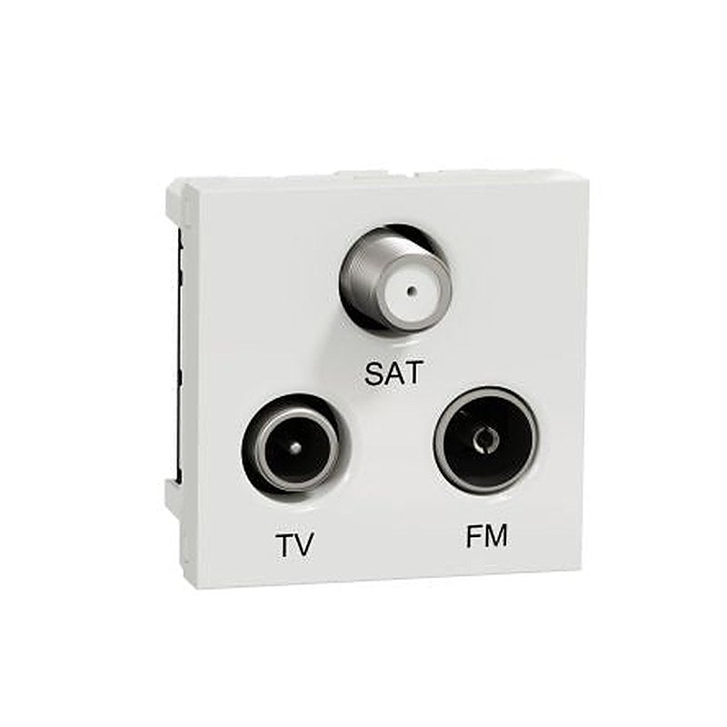 Schneider Electric, Unica IP20 White Vertical Socket