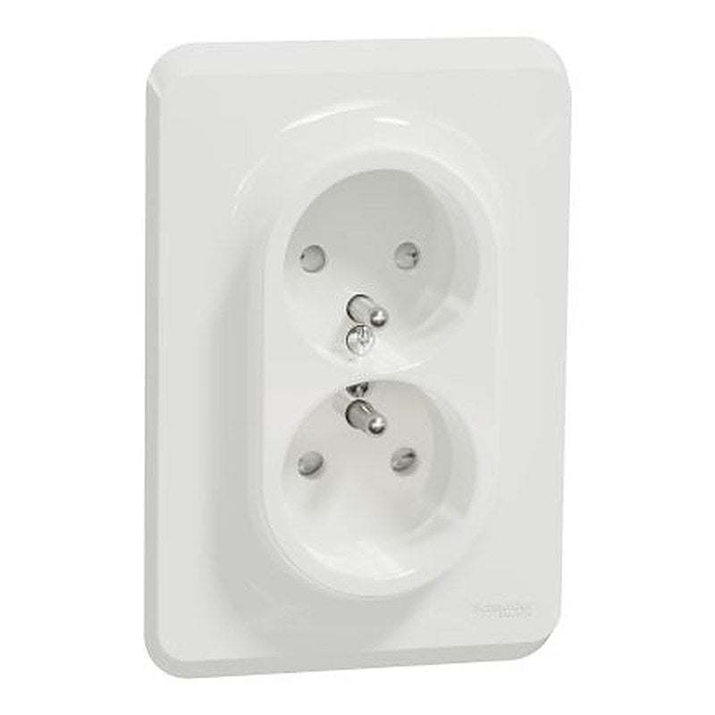 Schneider Electric, Unica IP4X White Socket, 2P+PE, Rated At 16A, 250V
