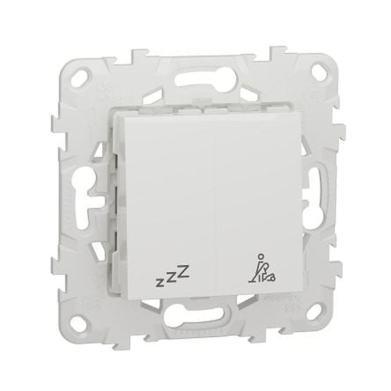 Schneider Electric White, 2 Way 1 Pole 1-way, 1 Pole 2-way, 2 Gang, Unica