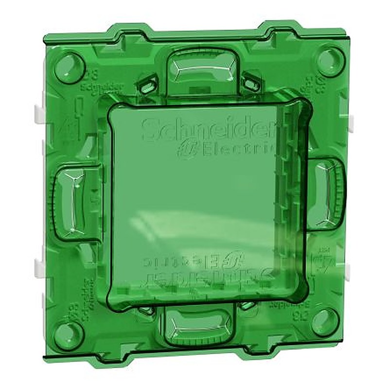 Schneider Electric Transparent, Green 1 Gang Frame