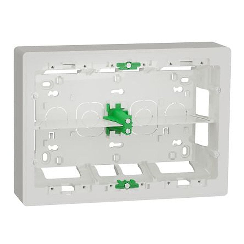 Schneider Electric White ABS Unica Control Station Enclosure - 8 Hole