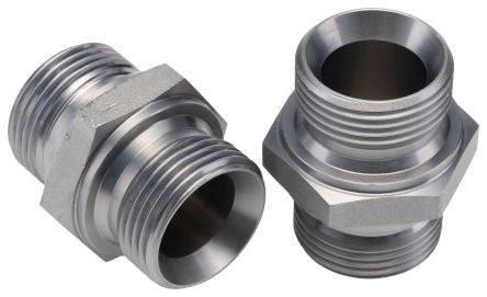Parker 16HMK4S Hydraulic Straight Threaded Adapter G, 60 °, Steel, 1 in Hose ID
