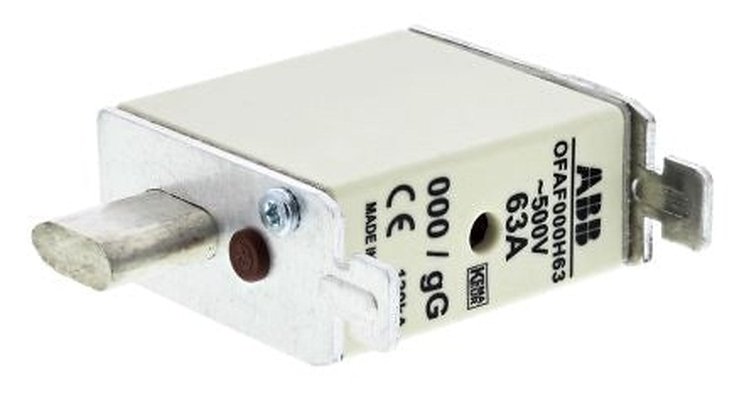 ABB 63A Centred Tag Fuse NH000 500V
