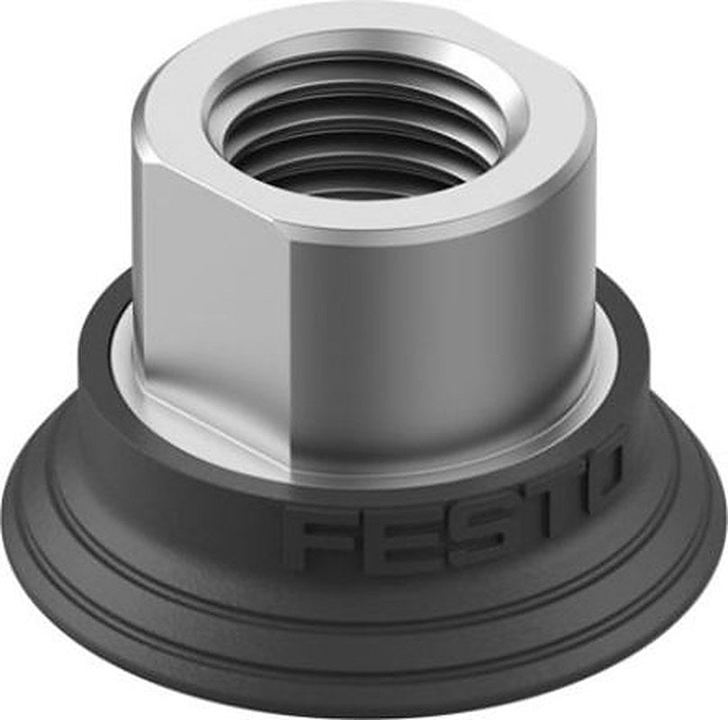 Festo 30 mm Flat Nitrile Rubber (NBR) Vacuum Cup OGVM-30-S-N-G14F G 1/4