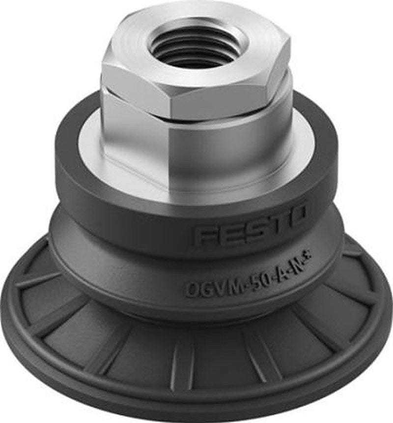 Festo 50 mm Bellow Nitrile Rubber (NBR) Vacuum Cup OGVM-50-A-N-G14F G 1/4