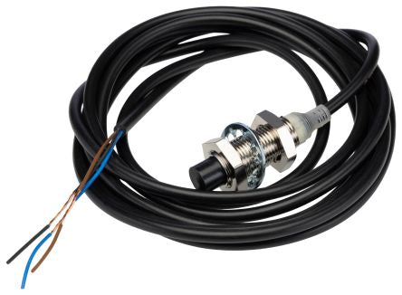 Omron E2E-X8MB1T12 2M Threaded Barrel Inductive Proximity Sensor, M12 PNP E2E 30V dc 8 mm 30 V dc 200mA