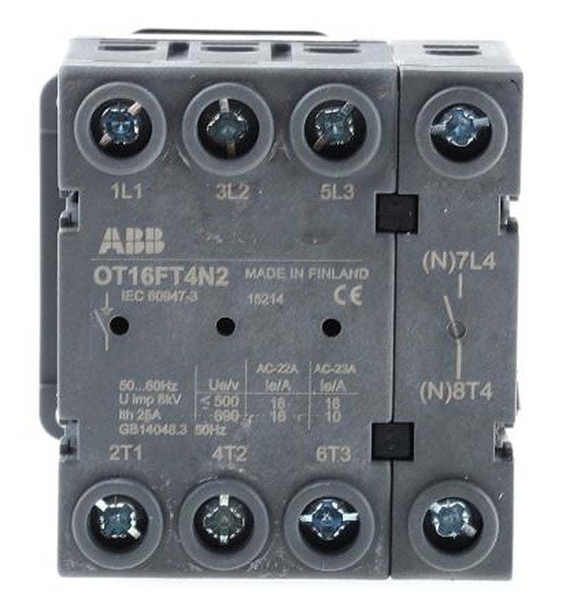 ABB 4-Pole Panel Mount Non-Fused Isolator Switch -, IP20, 16A, 560 kW