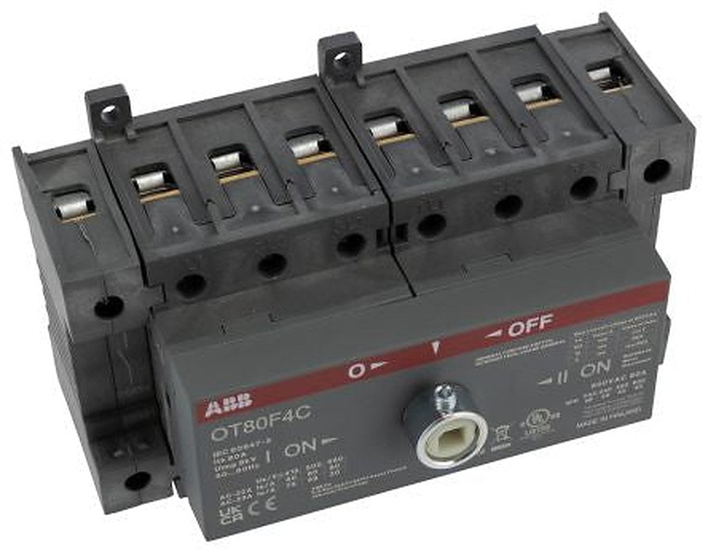 ABB 4-Pole DIN Rail Isolator Switch -, IP20, 80A, 18.5 kW
