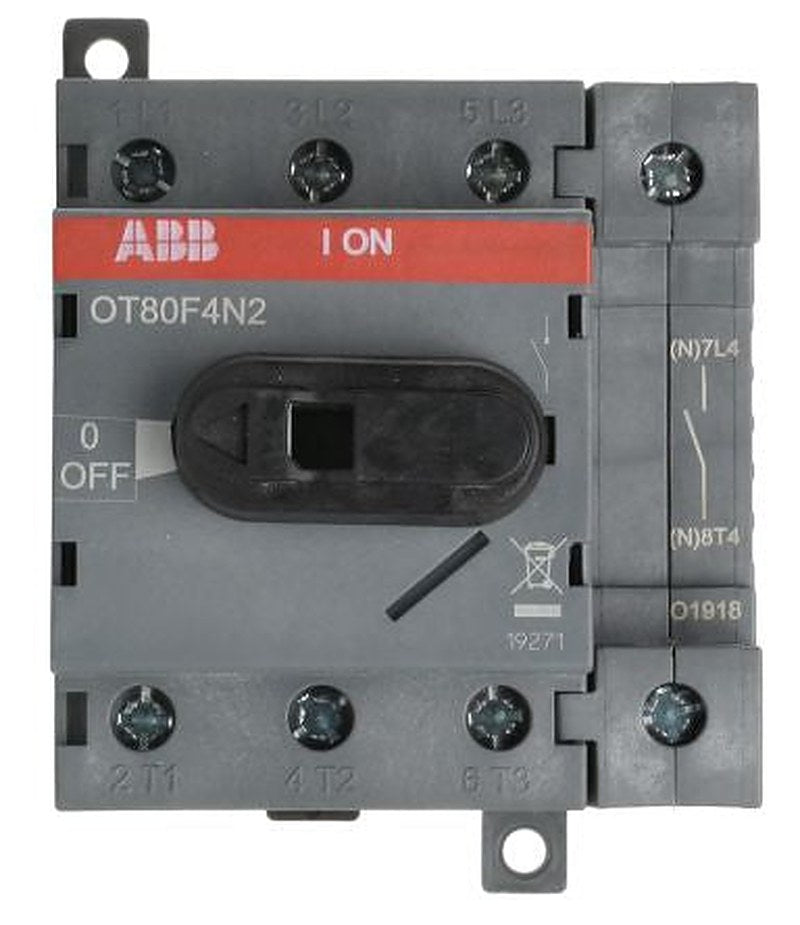 ABB 4-Pole Base Isolator Switch -, IP20, 80A, 560 kW
