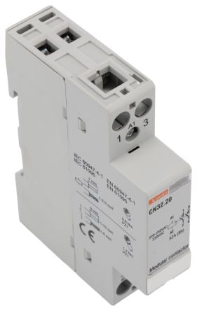 Lovato CN Contactor, 220V ac, 230 V ac Coil, 2-Pole, 32 A 220V, 2 NO, 220V dc