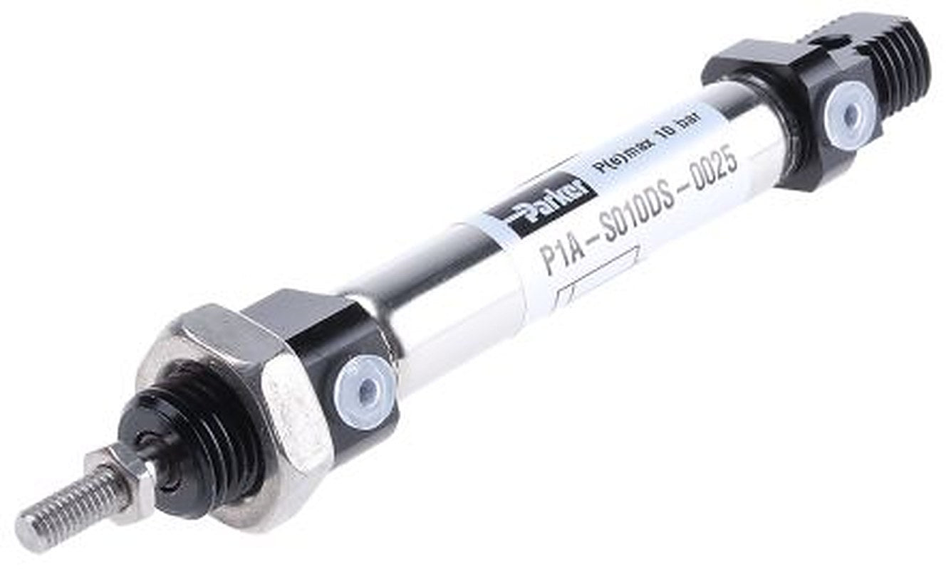 Parker 25 mm Pneumatic Piston Rod Cylinder - P1A Series, Double Acting Acting