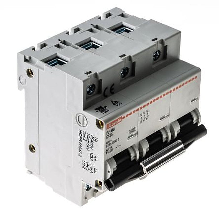 Lovato Modulo P2MB Miniature Circuit Breaker, 3-Pole, 125A, Type C, 400V ac AC, 60 V dc DC, 10 kA Breaking Capacity