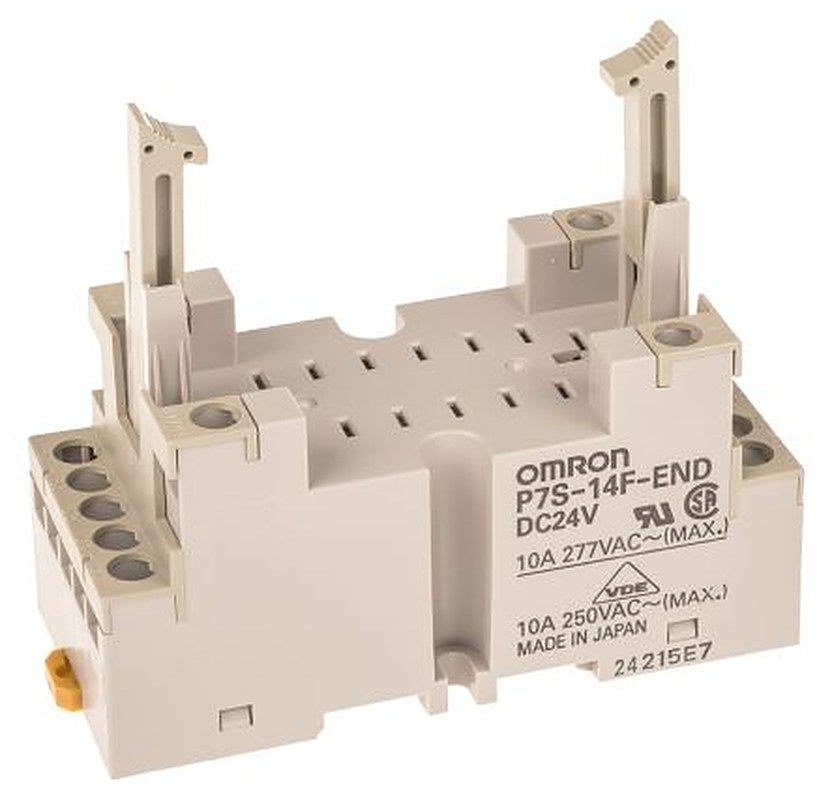 Omron G7S 14 Way 24V dc DIN Rail Relay Socket, for use with G7S Series