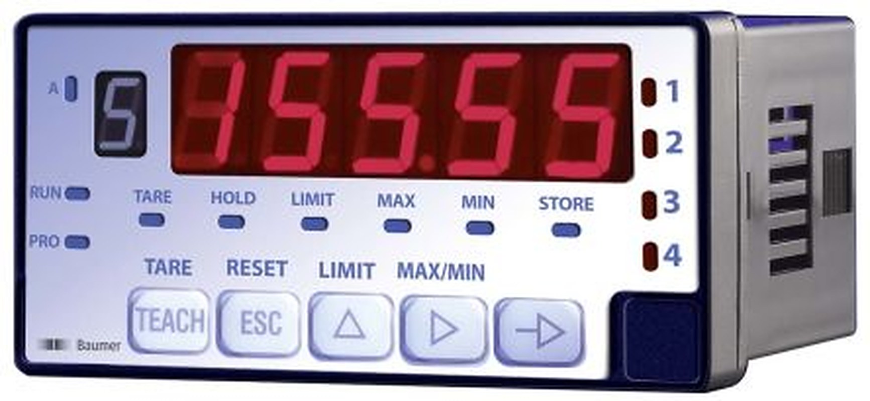 Baumer PA420 LED Digital Panel Multifunction Meter for Current, Voltage, 93 mm x 45 mm