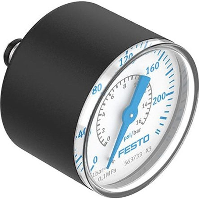 Festo 10 mm In-line Installation Pressure Gauge, 40 mm, 16 bar