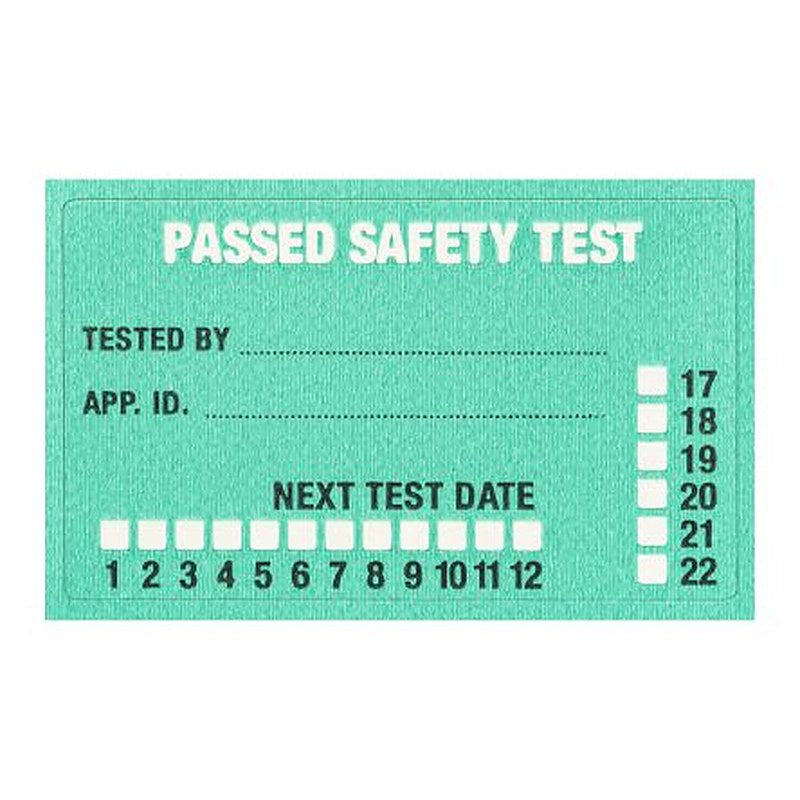 Fluke White Paper Safety Label PASS Label for Appliances Text