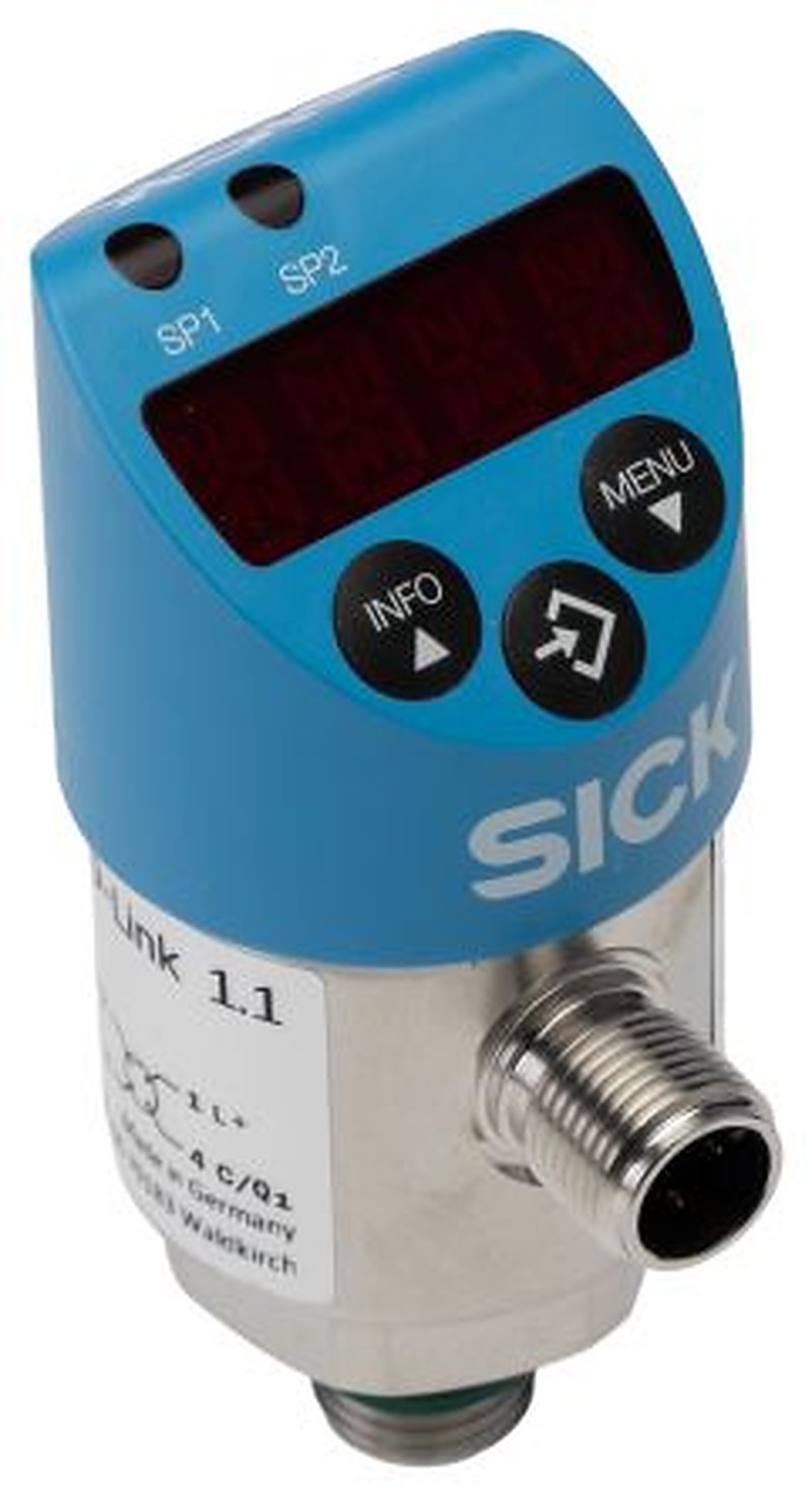 SICK PBS Plus Series Pressure Sensor, IO-Link Output -1 bar 1.5 bar, Compound Reading