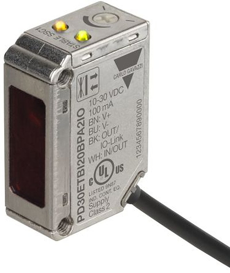 Carlo Gavazzi Diffuse Reflective Photoelectric Sensor, Rectangular Sensor